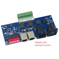 Wholesale 1 pcs DC12-24V constant current 700ma 3CH dmx Controller DMX512 decoder For 3528 5050 led strip modules