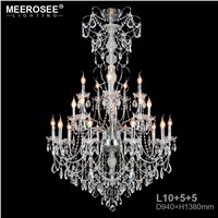 Project Lamp Large Modern Chandelier Stair Long Candle Crystal Chandelier Fixture Staircase Lighting Stairs Long for Hanging