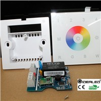DIY home use 4-zone  touch panel RGB RGBW LED controller with Wall mounted for PWM dimmer led RGBW strip lights input DC5-24V