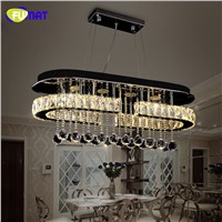 FUMAT Rectangle K9 Crystal Chandelier Modern Brief LED Lightings For Living Room Dining Room Lustre Dimmer Crystal Chandeliers