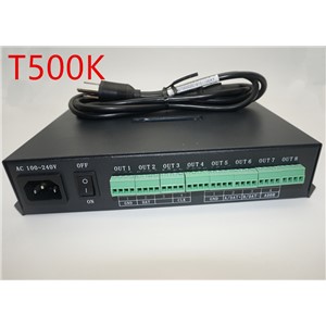 T500K led controller Computer online TTL signal RGB Full color WS2801 WS2811 6812 8806 APA102 led pixel module controller 8ports