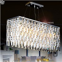 Japan Style rectangular living room lighting lamps crystal lamps k9 LED atmospheric restaurant ceiling lights  free delivery