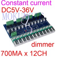 Constant current 350/700ma 12 channel DMX512 decoder 350/700MA*12CH led dimmer dmx 512 controller input DC5V-36V for LED strip