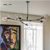 Led chandelier lighting for living room bedroom dining room lustres para quarto glass ball chandelier hanging lamp