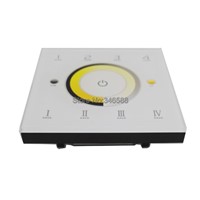 AC110V-240V DX7 Touch Panel Wall Mount 2.4G RF Wireless CCT Color Temperature Controller 4 Zones Control DMX512 Signal Ouput