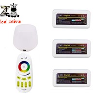 2.4g rgb touch screen led remote controller+mi.light wireless wifi+3pcs 4 zone wireless rf controller for rgb led strip bulb