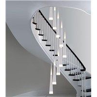 Modern Long Led Cone Pendant Lights For Stairwell Salon 1.5-3.5m Spiral Stair Lights Stairway Dining Room Hanging Lamp Led Avize