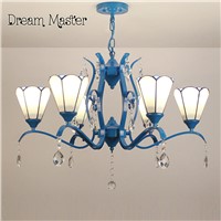 European Mediterranean style Iron Chandelier  American style simple living room dining room bedroom lamps and lanterns