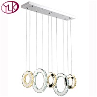 Rectangle Modern LED Crystal Light Chandelier For Dining Room Hang LED Lustres De Cristal Living Room Lighting Fixture