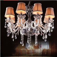 Modern lustre de cristal for indoor home decoration 6 lights chandelier lighting Bedroom Kitchen Fixture led crystal chandelier