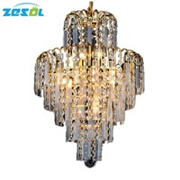 ZESOL LED Crystal Chandelier Lights Lamp For Living Room Light Ceiling Fixture Indoor Pendant Lamp Home Decorative