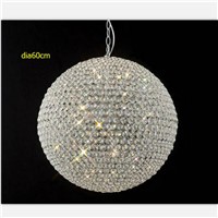 Noble Round k9 Crystal Chandelier LED Luxury Lamp Shimmer Droplight Resplendent Crystal Ball Lighting for Bedroom Restaurant