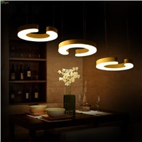 Modern Simple 3Rings Dining Led Pendant Chandelier Lights Lustre Acrylic Dimmable Led Hanging Light Creative Bedroom Chandeliers