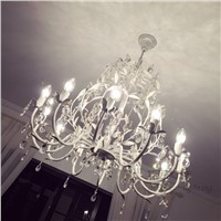 tree Branch lights Nordic Country Iron Crystal chandeliers Modern LED bedroom light chandelier crystal lamp living room lamp