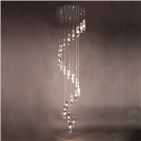 led chandelier light  G10 Bulb 95-245v waterproof driver laser stainless steel base K9 crystal Rectangle design Living room