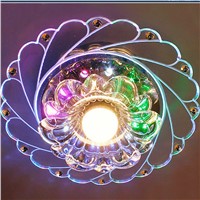 Modern Diamond Crystal RGB Foyer Led Ceiling Chandelier Lustre Acrylic Dimmable Led Chandeliers Porch Led Chandelier Lighting