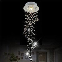 Modern Clear Waterford Spiral Sphere LED Lustre Crystal Chandelier Home Decor Suspension haning Lamp Fixture Light