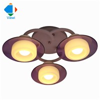 modern chandelier for living room 3*E27 base purple glass cover white Lampshade Frosted glass for children room Free DHL