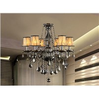 Smoked chandelier light crystal chandelier bedroom dining room living room modern simple candle chandelier crystal light