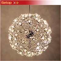 Northern European Style Modern Crystal Chandelier Creative Restaurant Crystal Hall Hanging Lamp LED Art Bedroom Dandelion Lights