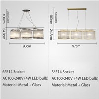 American Nordic alternative luxury crystal lamp three heads modern simple living room restaurant bar glass LED Chandelier