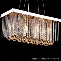 Modern Crystal Chandelier For Dining Room Lamps E14 Crystal Chandeliers Square Lamp Rectangle Living Room Lighting WPL218