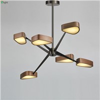 Modern Designer Triangle Led Pendant Chandelier Lighting Lustre Copper Dining Room Led Chandeliers Bedroom Led Hanging Lights