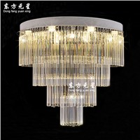 crystal chandelier led lighting  indoor light  large level crystal  lamp round rings shape crystal light