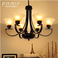 Modern Iron Glass Chandelier Living Room Lustres De Cristal Decoration Tiffany Pendants And Chandelier Home Lighting Indoor Lamp