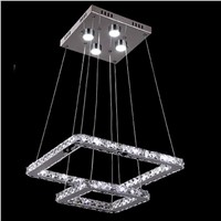 Modern LED crystal chandelier  duplex staircase Villa crystal chandeliers hanging wire lights stairs