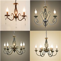 55cm Black Iron industrial lamp creative instrument Chandeliers 3 6 heads candle lights vintage restaurant lamp bar foyer lamps