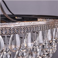 Retro Clarissa Glass drops LED crystal chandeliers lamp for dining/bedroom/big french empire style Restoration Hardware lighting