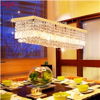 Restaurant chandelier creative minimalist rectangular crystal lamps dining room lighting bar Bedroom lamp Hall Restaurant lights