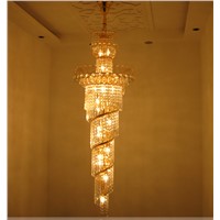 lighting crystal chandeliers Fashion odern Clear Waterford Spiral Sphere LED Lustre Crystal Chandeliers Ceiling Lamp Suspension