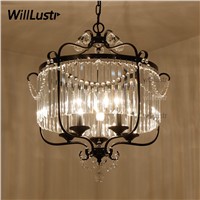 Willlustr round crystal chandelier Suspension lamp K9 chandeliers Light hanging lighting stair hotel hall lounge living room