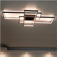 New Arrival Black/White LED Ceiling Chandelier For Living Study Room Bedroom Aluminum Modern Led Ceiling Chandelier Lamp Fixture