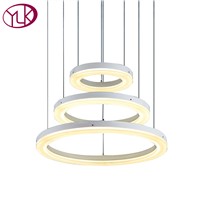 Three Circles Modern Acrylic Chandelier For Living Room LED Lustre Home Decor Hanging Lights Multivariant Style Home Lamps