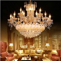New Luxury Led Crystal Chandelier Large Lustre K9 Gold Crystal Chandelier Lighting Modern Led Chandelier For Living Room