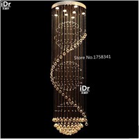 simple modern chandelier luxury hall lamp K9 crystal chandelier penthouse stair lamp crystal Light  High-grade light