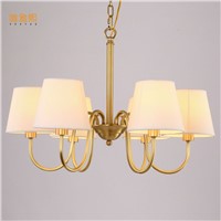 Noble Golden Chandeliers Lamps Indoor Lighting Palatial Hemp E14 6/8 Heads Sitting Room LED Coffee Parlour Light Fixture