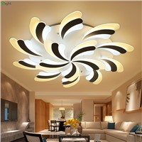 Nordic Flower Plume Led Ceiling Chandeliers Lights Lustre Acrylic Bedroom Dimmable Led Chandelier Lighting Luminaria Fixtures