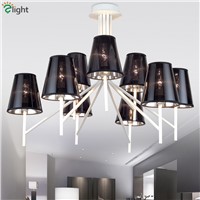 Modern Minimalism Lustre Colorful PVC Shades Led Chandelier Foyer Pendant Chandelier Lighting Luminaria Indoor Lamparas Fixtures
