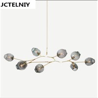 NEW Lindsey Adelman 8 Globe Glass Annular Modern,Contemporary Chandelier,Lamp,Pendent,Lightr  +Edison light bulb