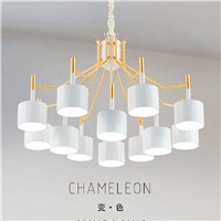 European creative Fashion Vintage Chandelier Ceiling lamp 6 Lights Lighting Fixtures Iron Black/White Home Lighting E14