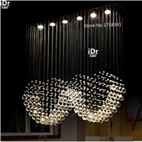 Modern Europe restaurant lights fashion double heart crystal high quality chandelier lamp study lamp Upscale atmosphere