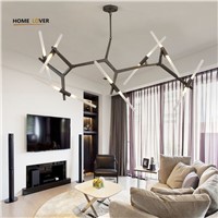 Modern led chandelier lighting for living room bedroom kitchen Black/Gold Color chandelers Handing lamp lustre de plafond led