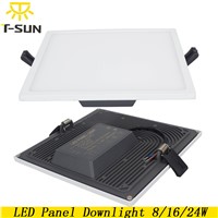 T-SUNRISE Ultra Thin LED Panel Downlight 8W 16W 24W Square Recessed Light Indoor Lighting LED lamps on the ceiling Fixtures