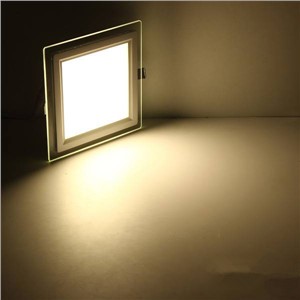 2017 Dimmable LED Panel Downlight Square Glass Panel Lights High Brightness Ceiling Recessed Lamps For Home SMD5630 AC85-265V