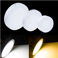 6W 12W 18W  Surface mounted led downlight Round panel light Ultra thin circle ceiling Down lamp kitchen Bathroom lamp