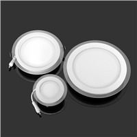 6W 12W 18W LED Panel Downlight Round Glass Panel Lights Ceiling Recessed Lamps For Home Hotel Lighting AC110V AC220V